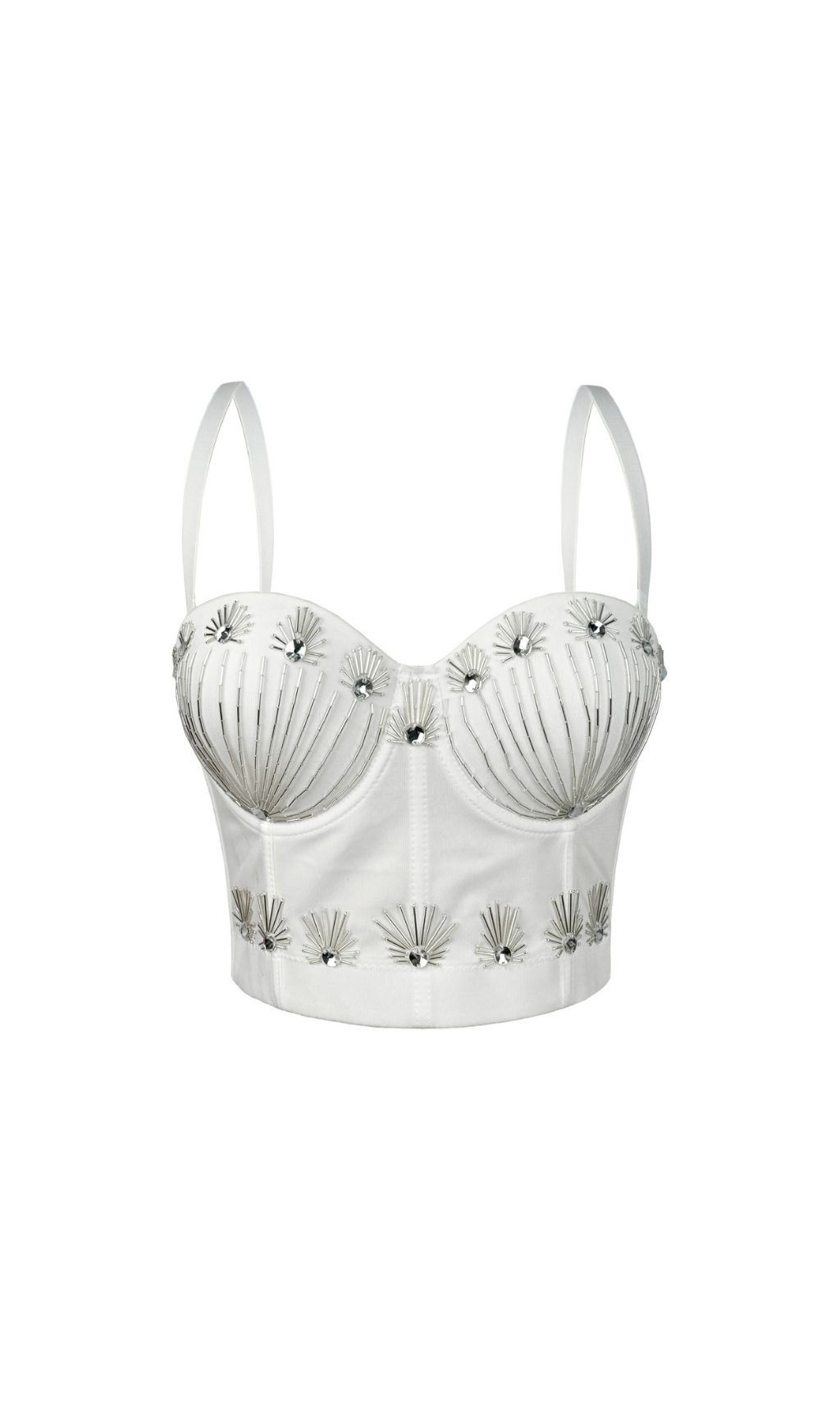 Karley Red Beaded Corset Crop Top | Luxe Glamour Statement Piece