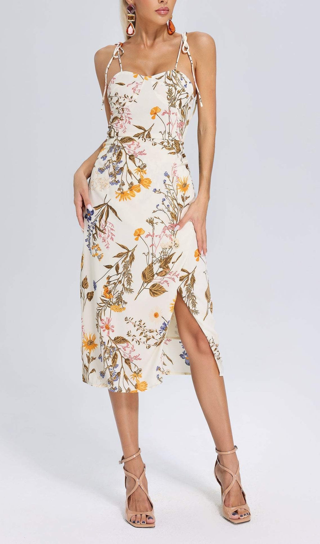 Analía Floral Printed Midi Dress