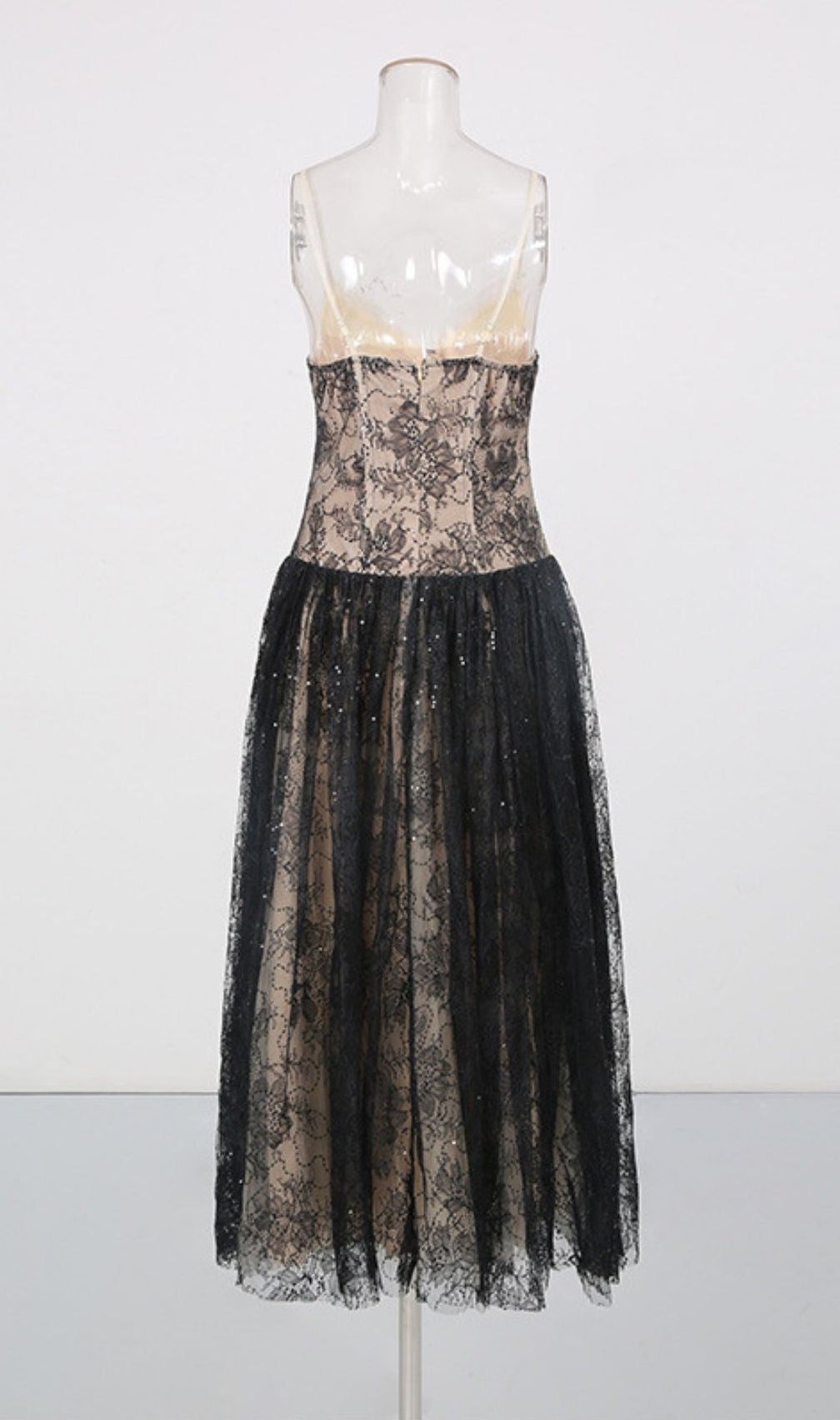 Khalilah Lace Midi Dress | Ethereal Sage Green & Romantic Elegance