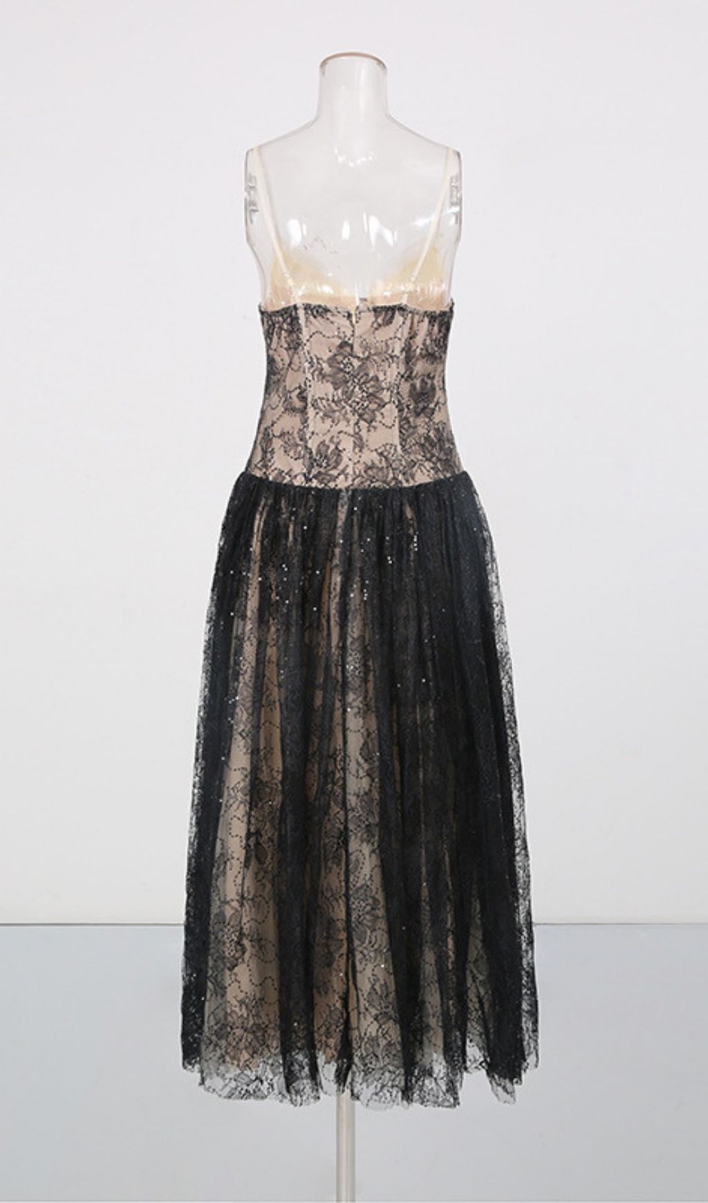 Khalilah Lace Midi Dress | Ethereal Sage Green & Romantic Elegance