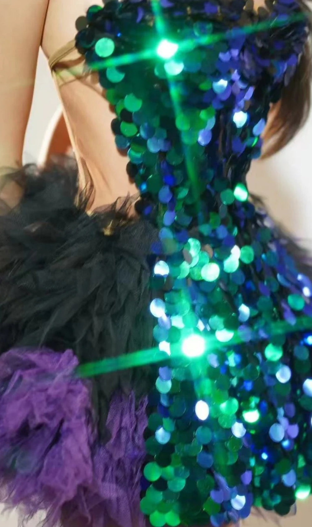 Melina Corset Tulle Trimmed Skirt Set In Purple