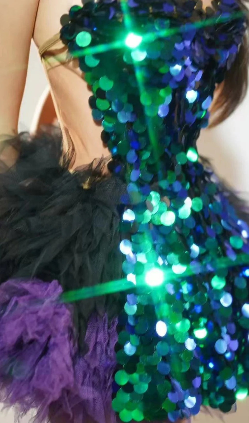 Melina Corset Tulle Trimmed Skirt Set In Purple