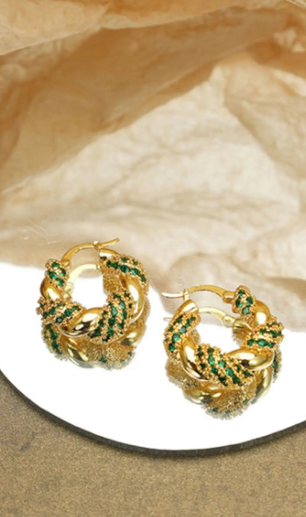 18K Gold Vintage Gold Earrings