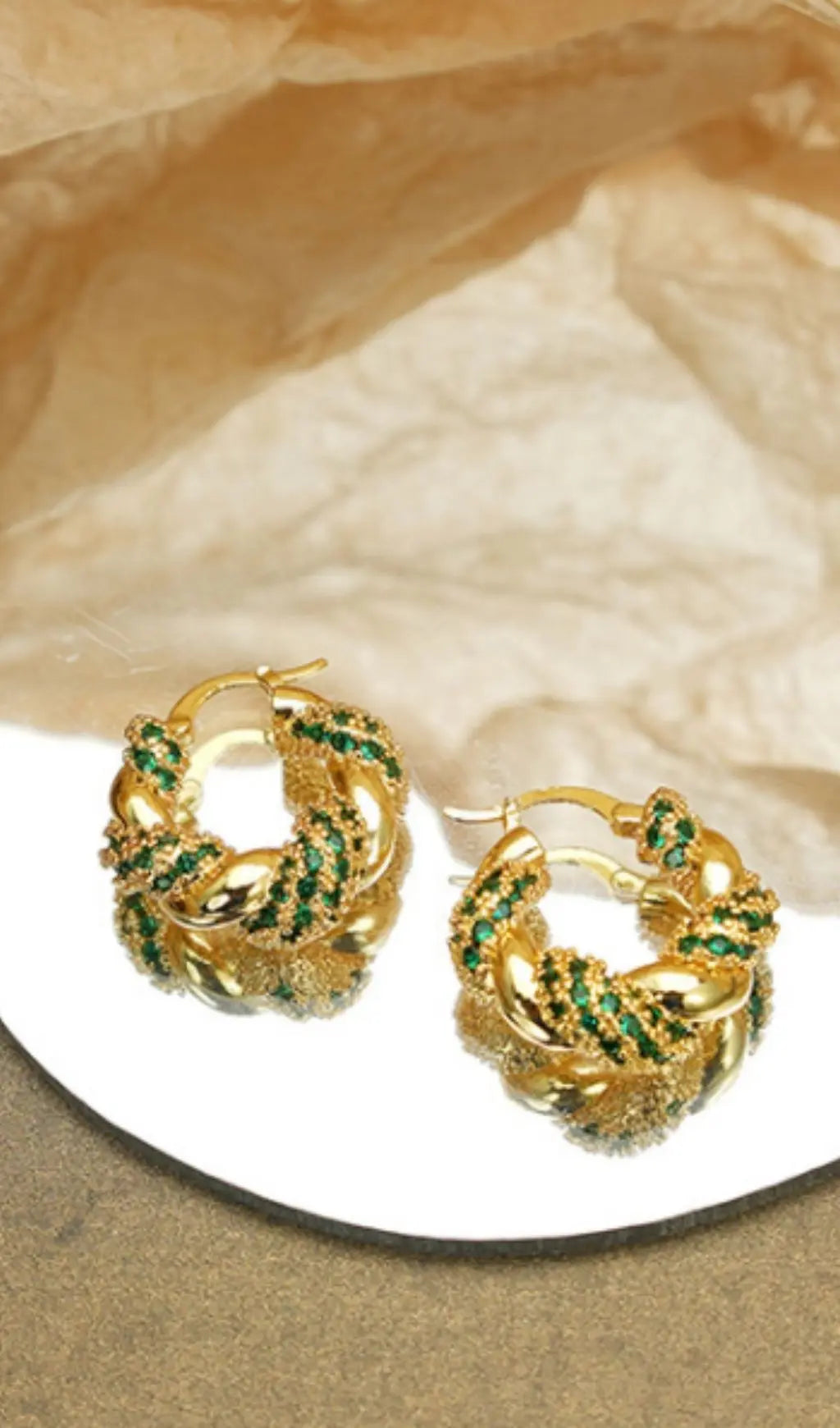 18K Gold Vintage Gold Earrings