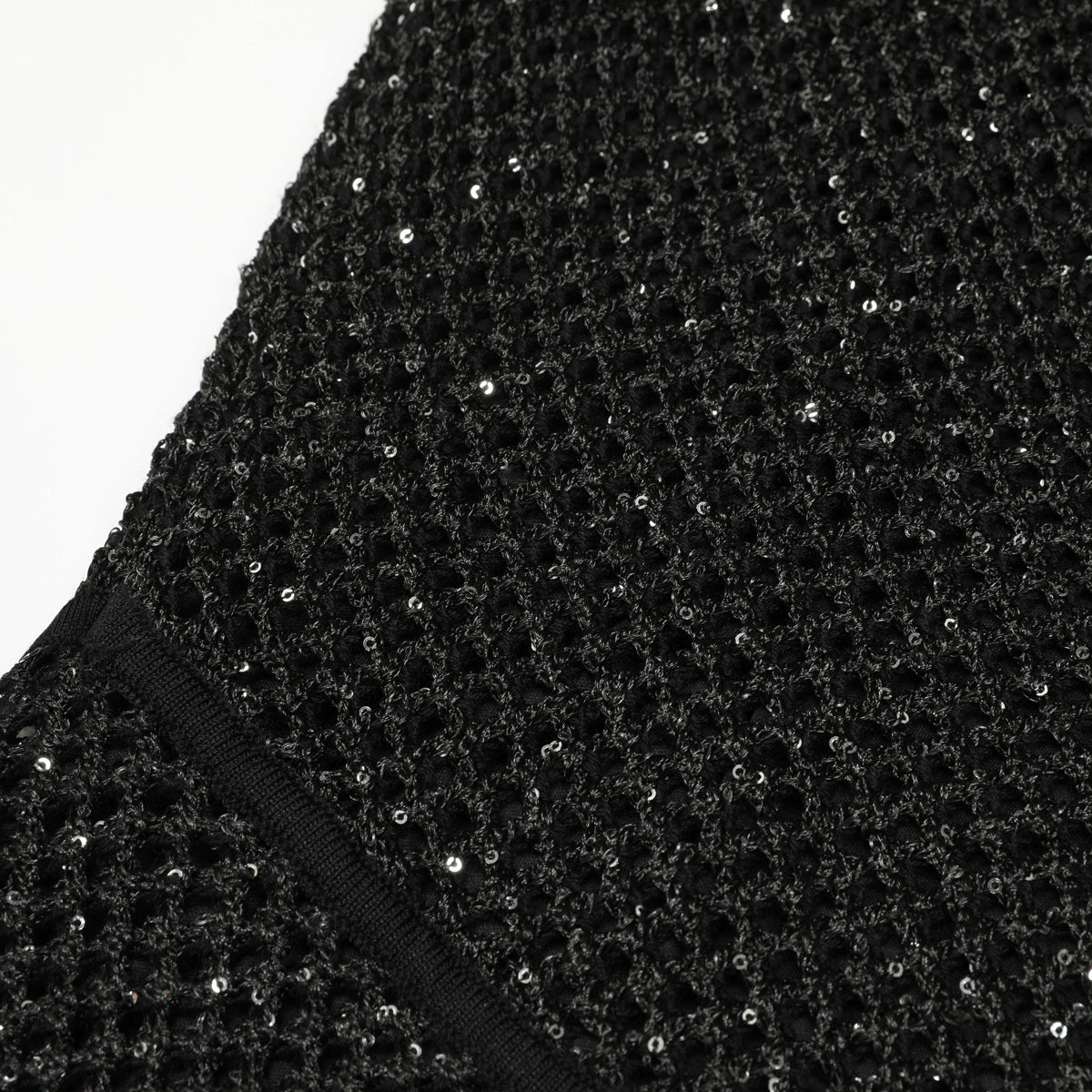 Kimbra Black Sequin Knit Midi Dress | Sleeveless Glamour for Special Nights