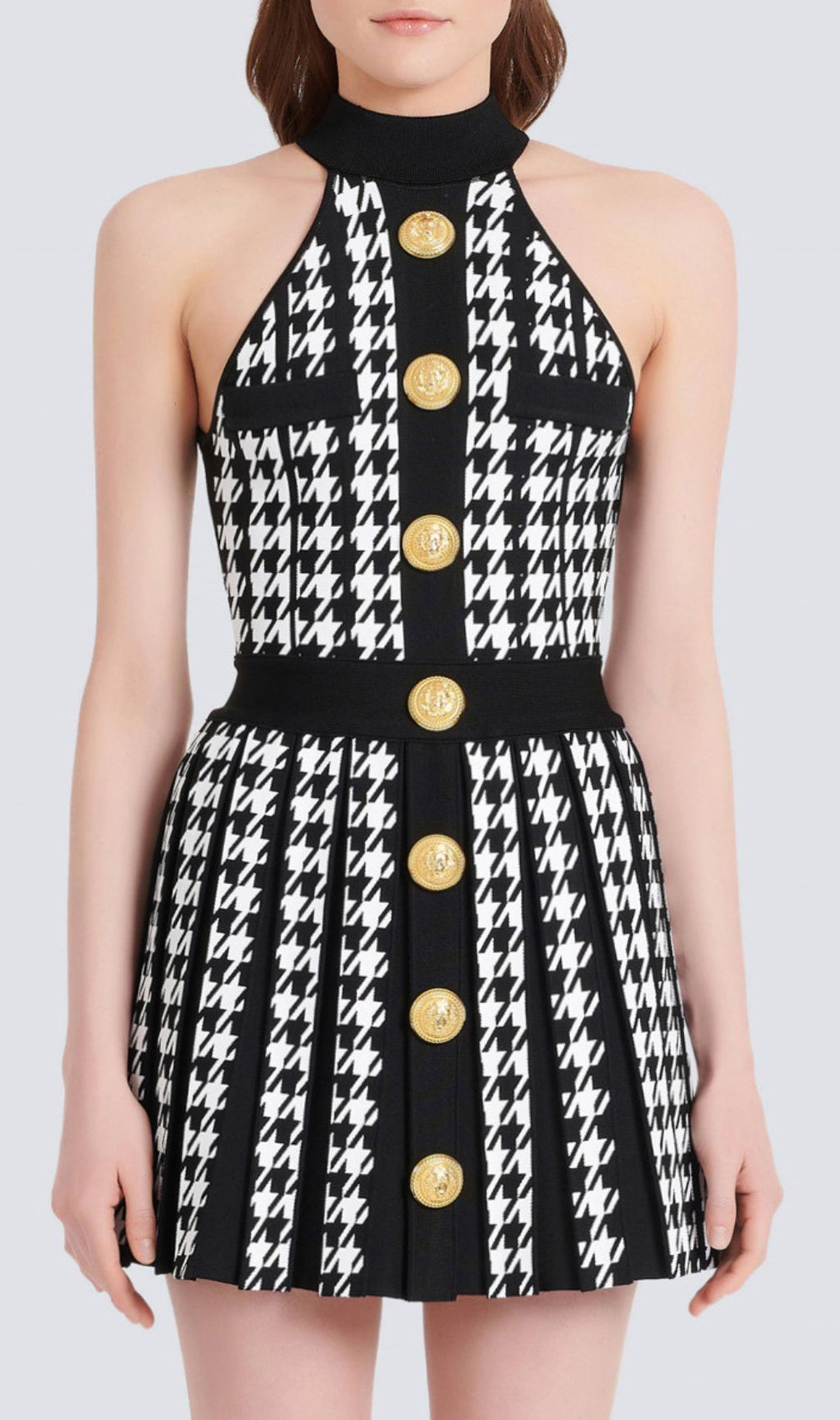 Fusayo Halter Graphic Mini Dress