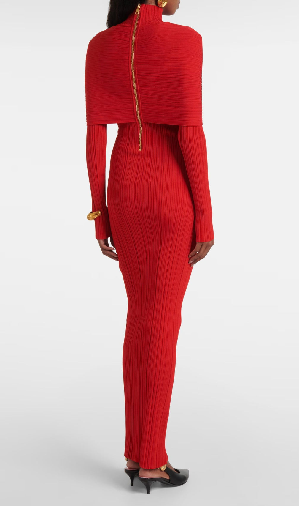 Carwen Red Long Sleeve Maxi Dress