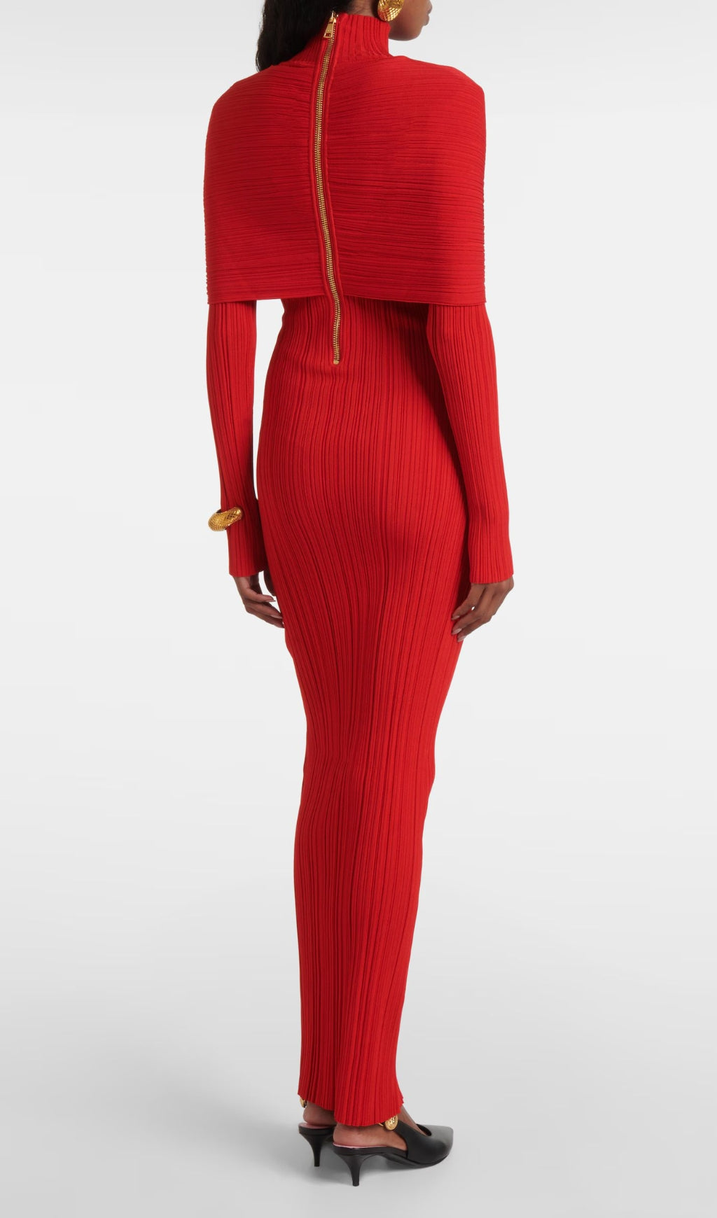 Carwen Red Long Sleeve Maxi Dress