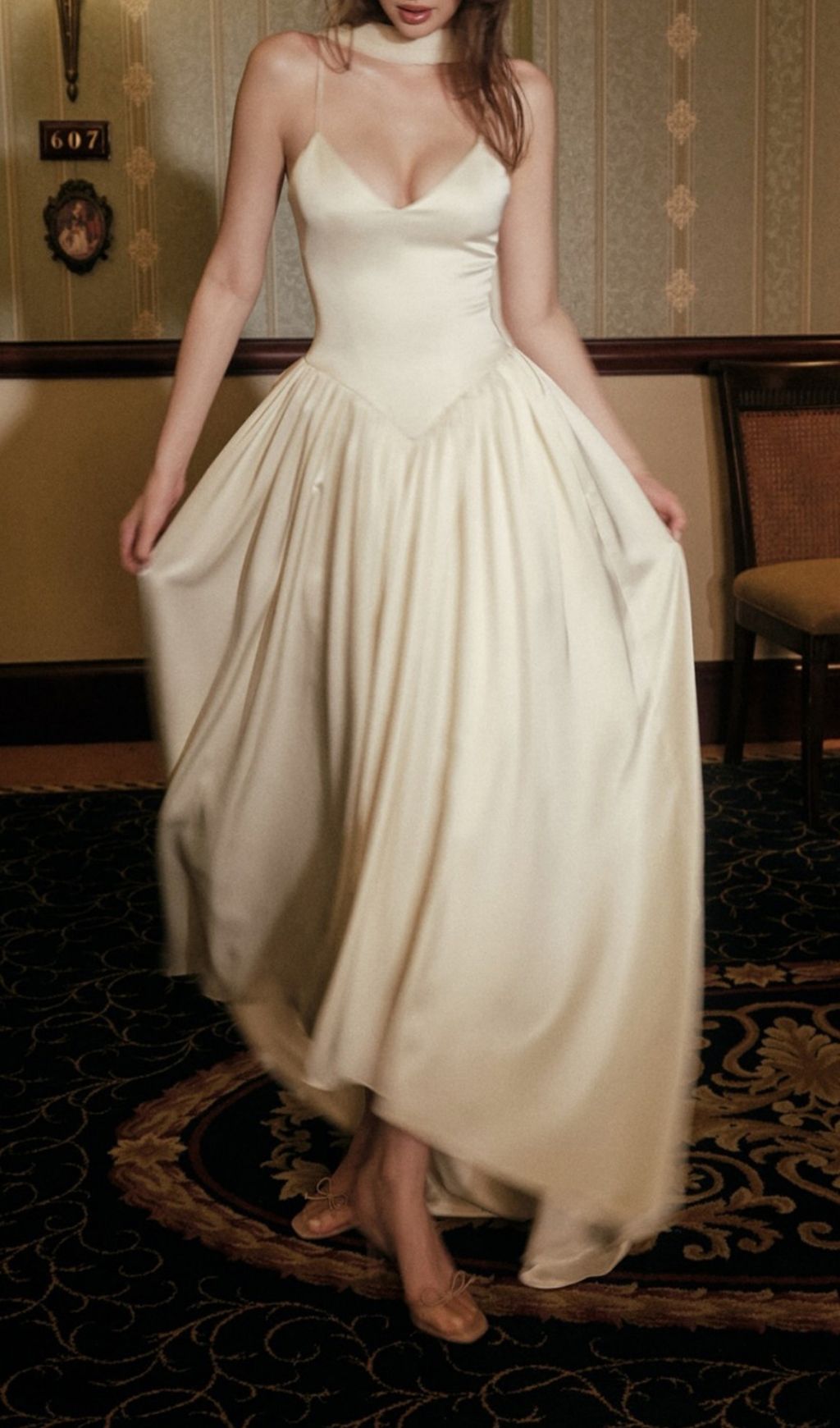 Korey Ivory Strappy Maxi Dress