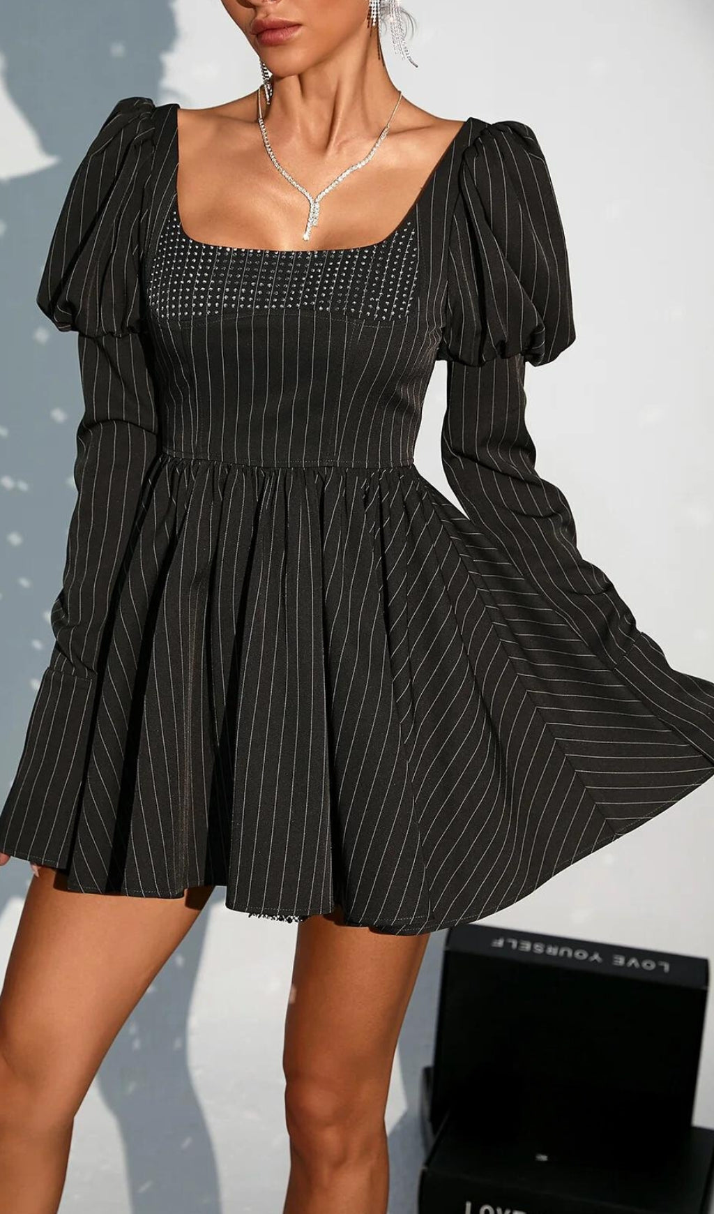Ameline Mini Dress In Black