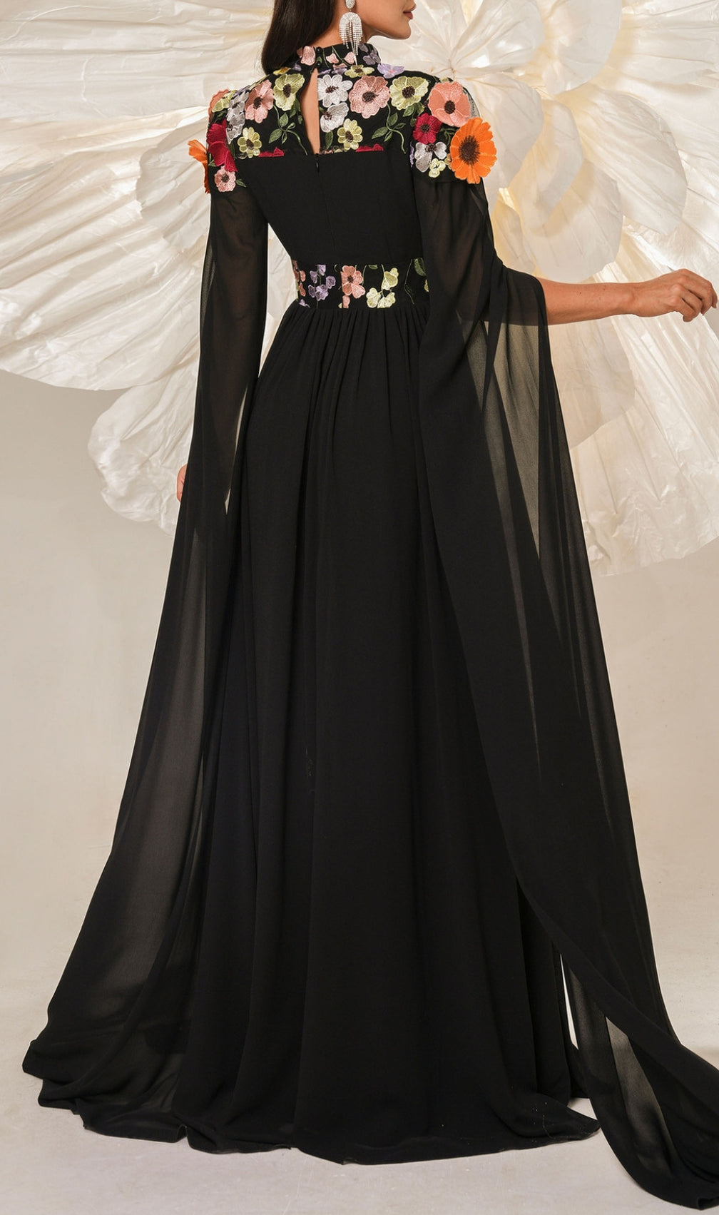 Catalina Flower Mesh Maxi Dress