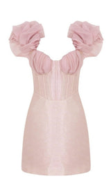 JULIE PINK CORSET MINI DRESS