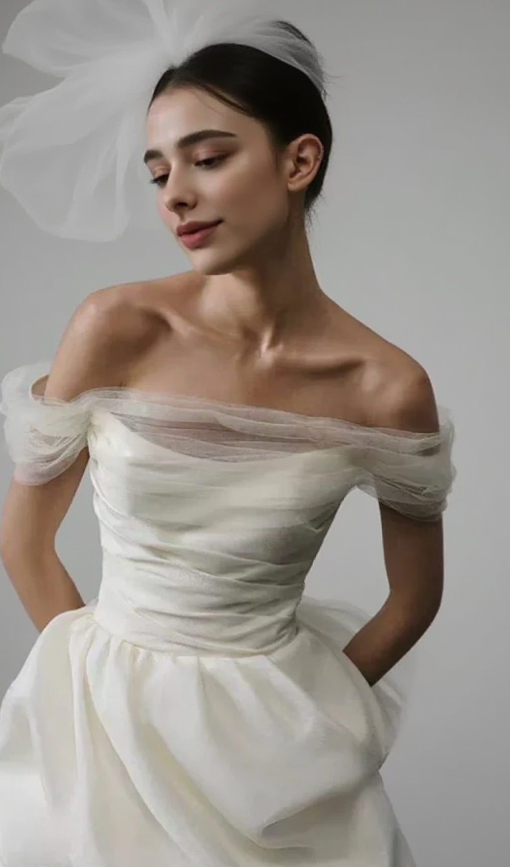 Keira strapless Mini Dress In White