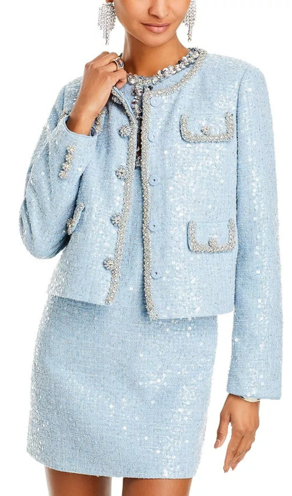Adelle Embellished Bouclé Jacket