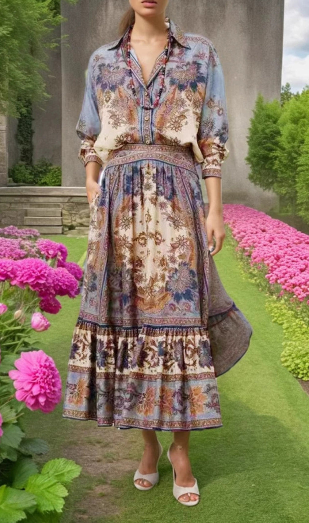 Eira Printed Skirt Set