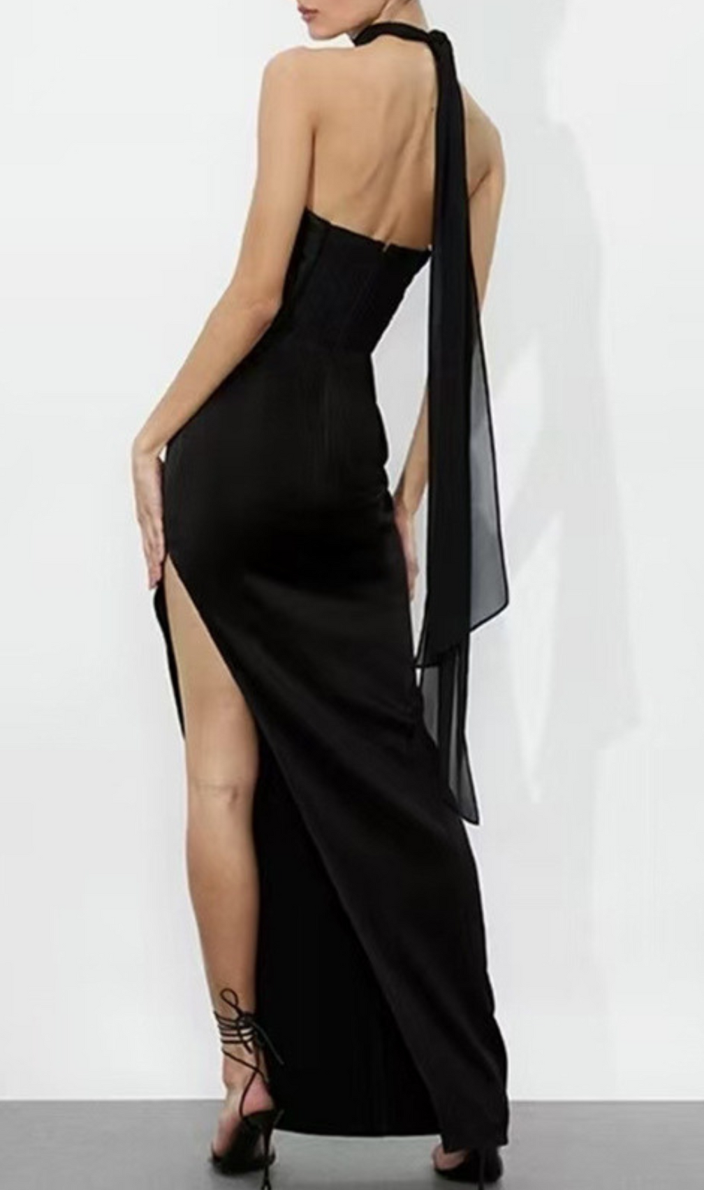 Gwyn Black Strapless Maxi Dress