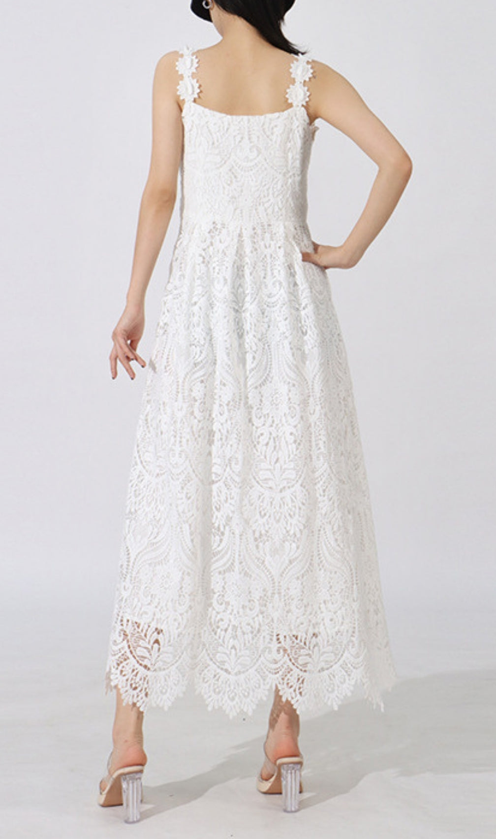 Earnest White Embroidery Maxi Dress
