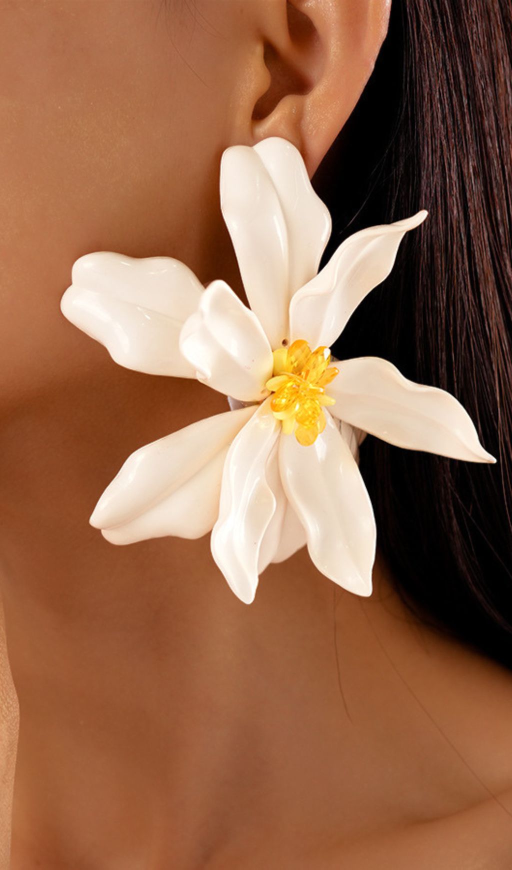 Gaëtan French Chic Orange Blossom Statement Earrings