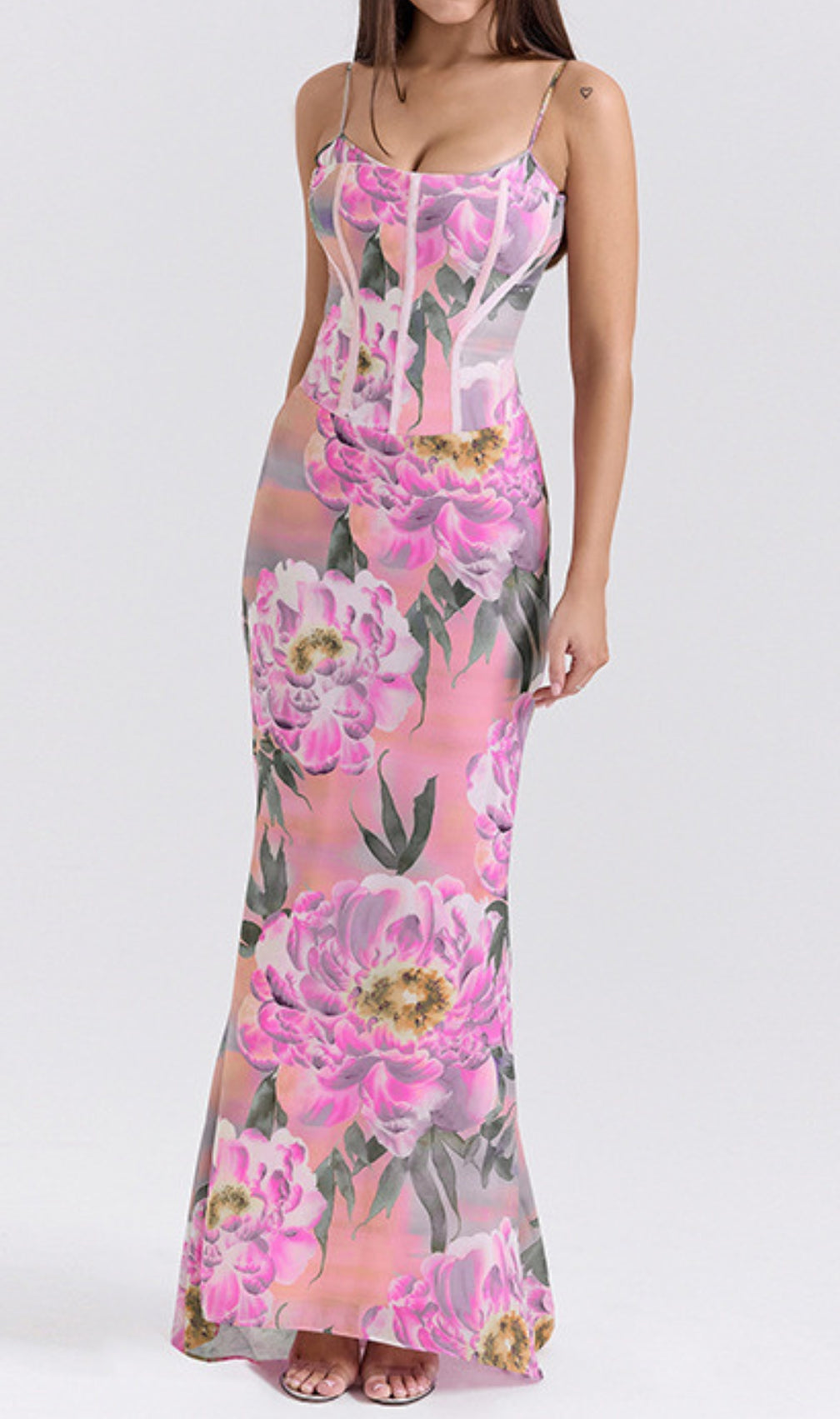 Elan Flower Printed Maxi Dress