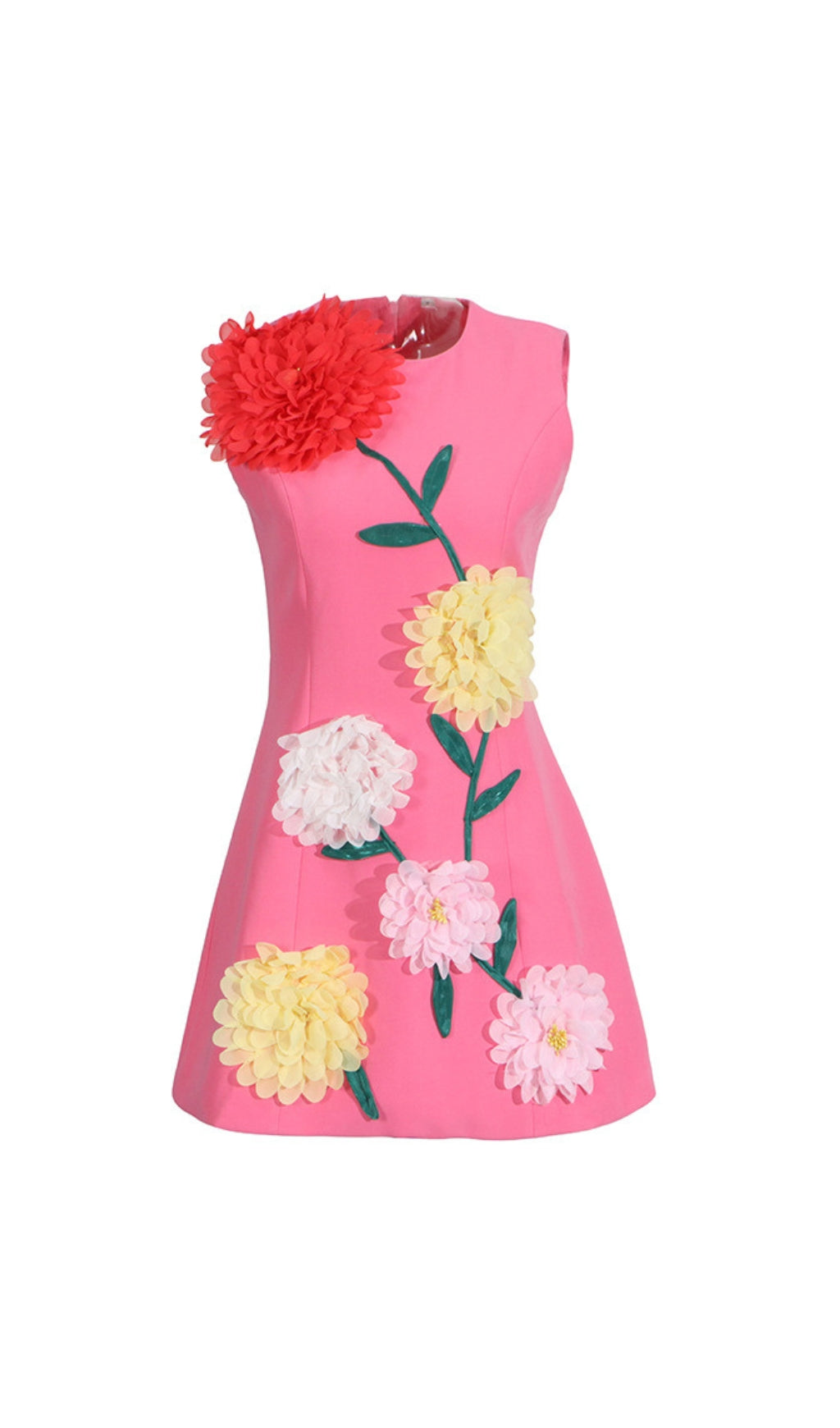 Erica Pink Flower Mini Dress