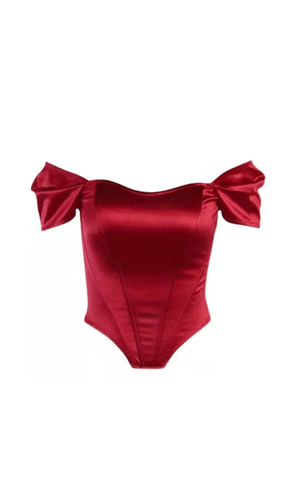 Red Bardot Corset Top
