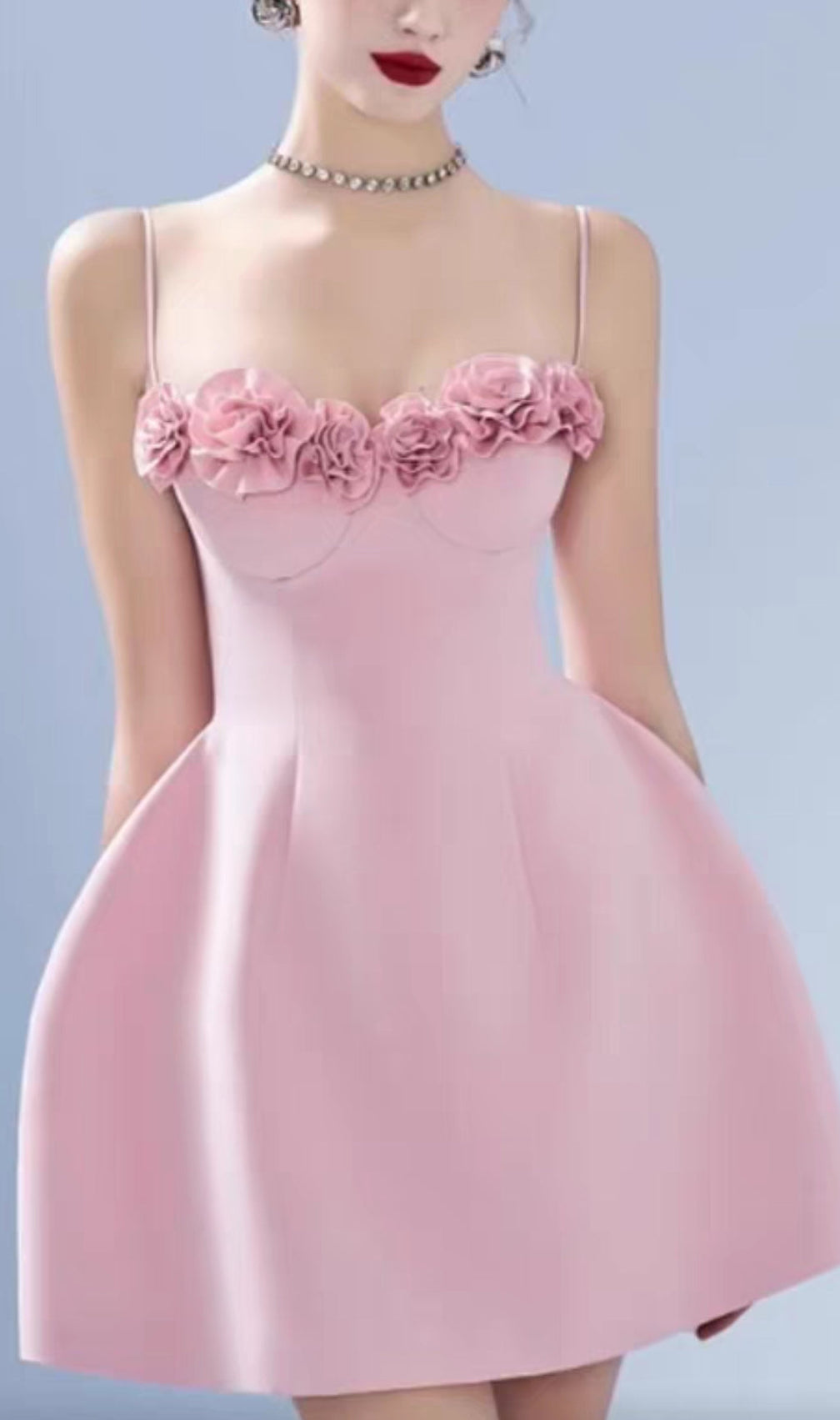 Alamea Pink Floral Bust Mini Dress