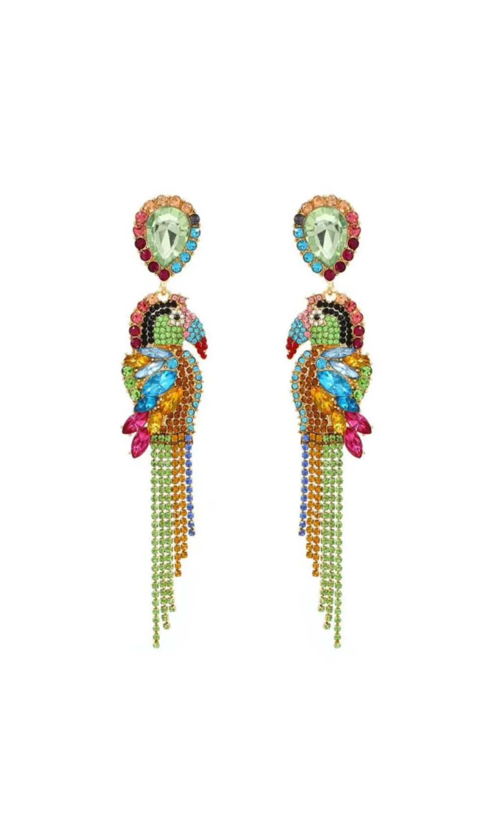 Parrot Diamonate Earrings