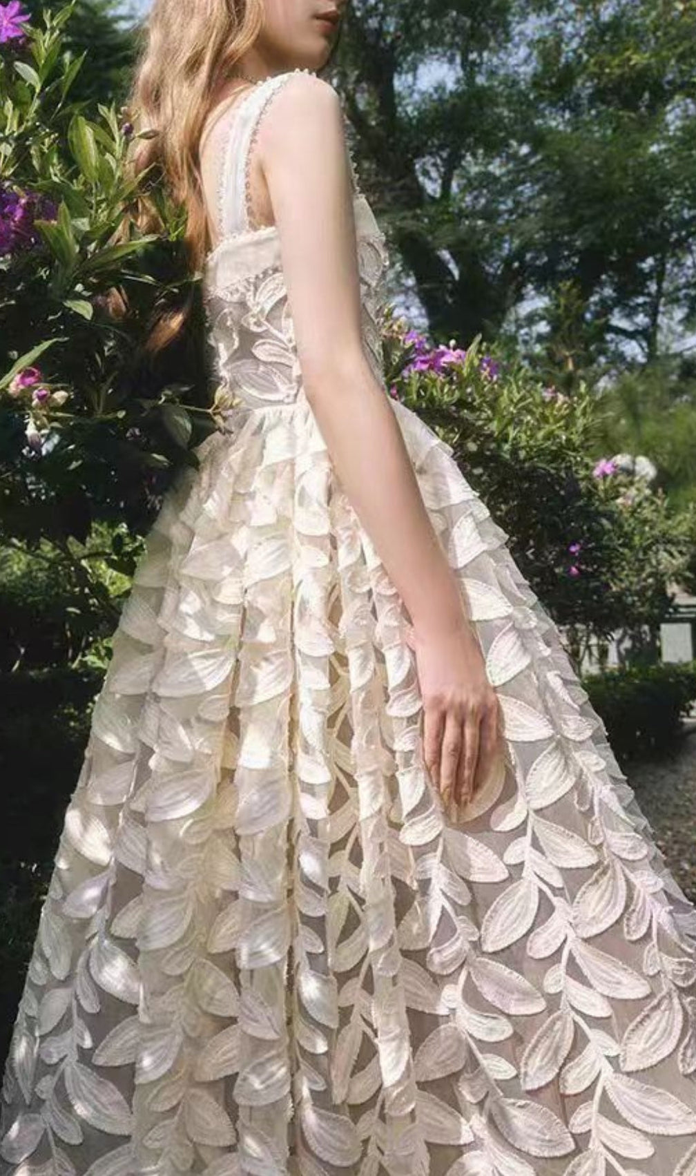 Albia White Embellished Midi Dress