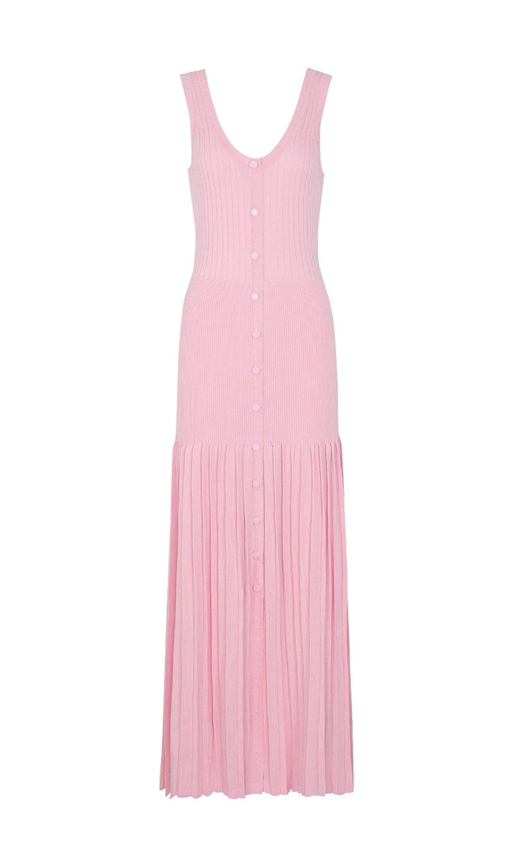 Jackie Pink Ribbed Knit Maxi Dress & Cardigan Set - Effortless Style & Comfort for Women