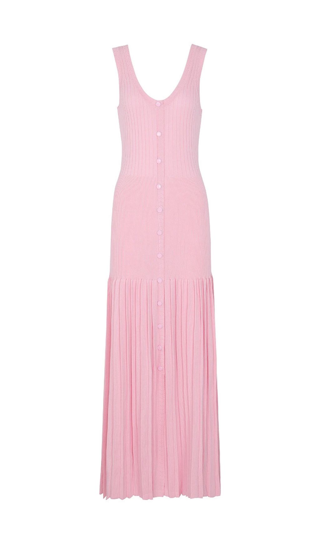 Jackie Pink Ribbed Knit Maxi Dress & Cardigan Set - Effortless Style & Comfort for Women