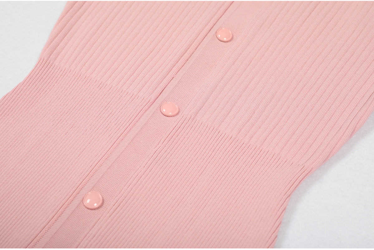 Eliana Lapel Knit Maxi Dress