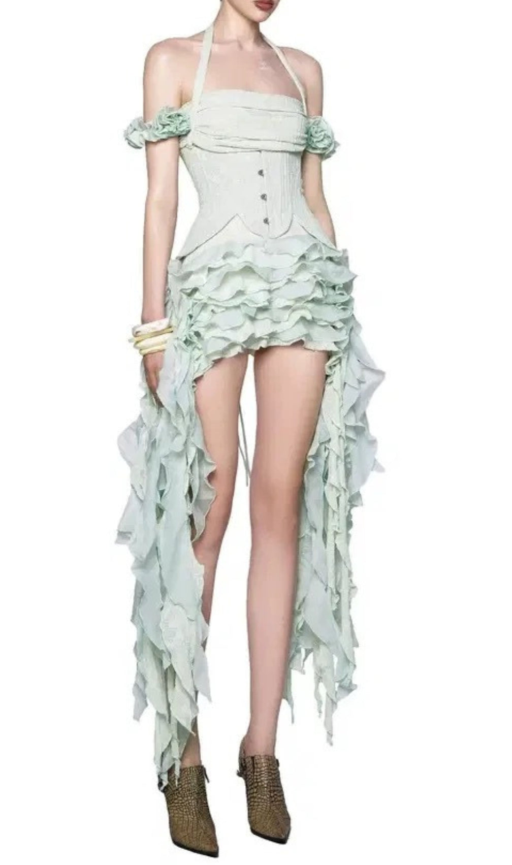 Dalilah Corset Ruffle Mini Dress