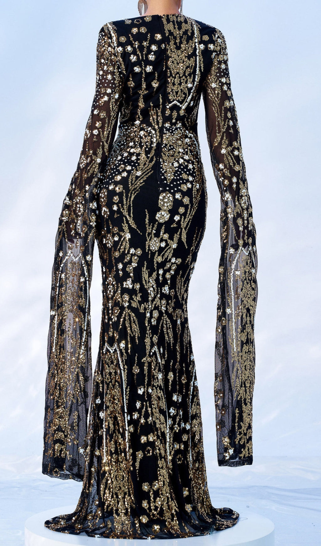 Cicely Gold Sequin Maxi Dress
