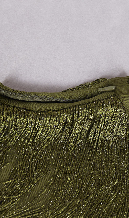 Horatia Tassel Two-Piece Set | Elegant Textured Satin Ensemble