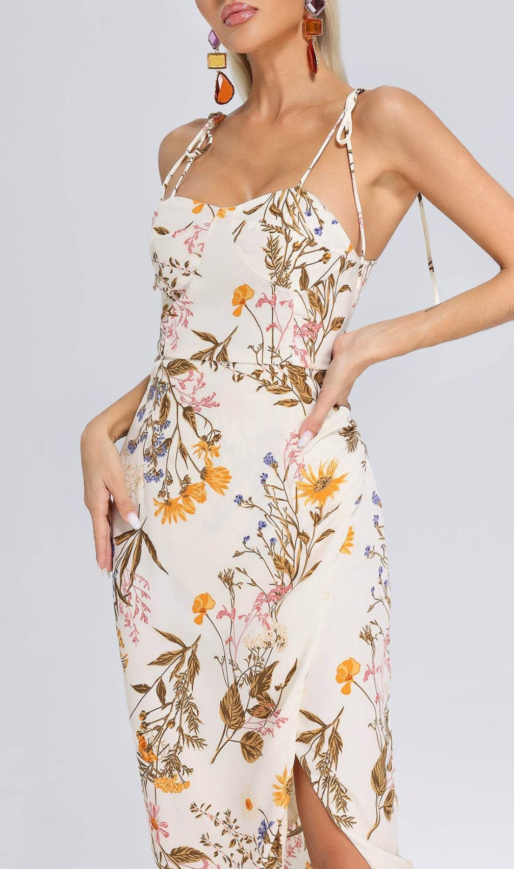 Analía Floral Printed Midi Dress