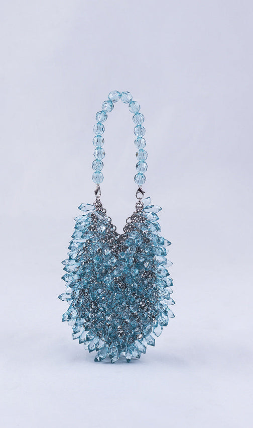 Jael Dazzling Yellow Rhinestone Mini Clutch | Sparkling Drip Design Evening Bag