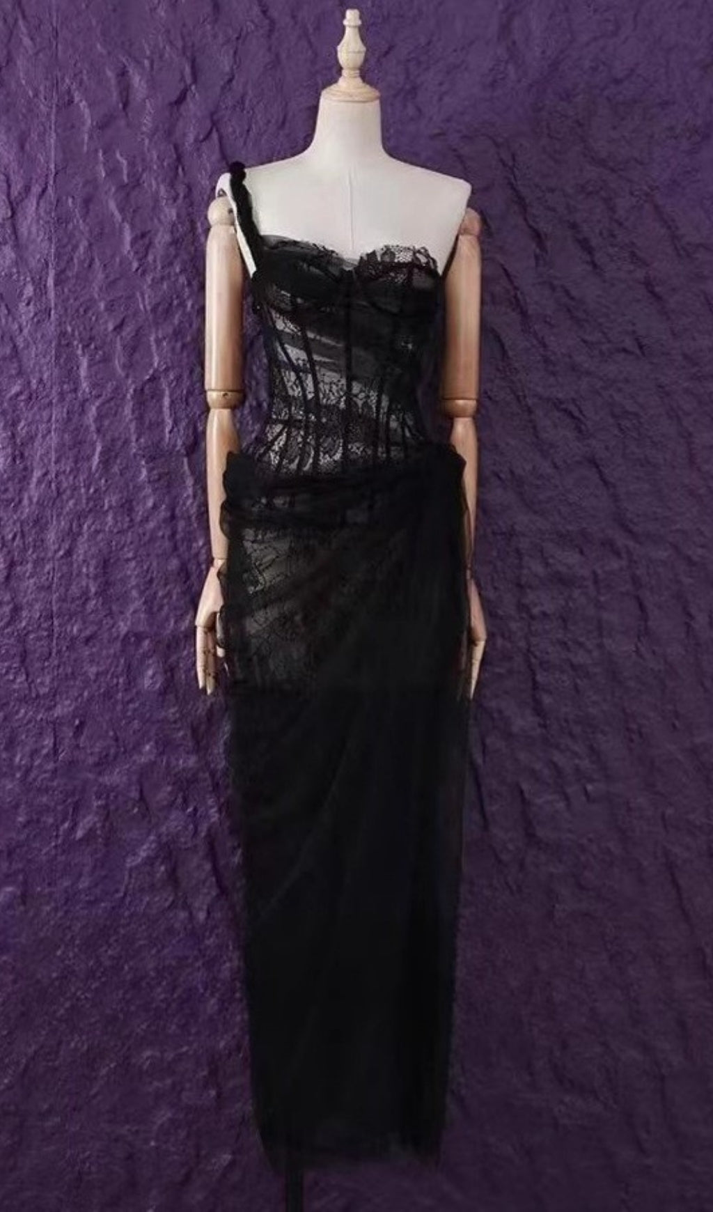 Anandi Mesh Corset Maxi Dress