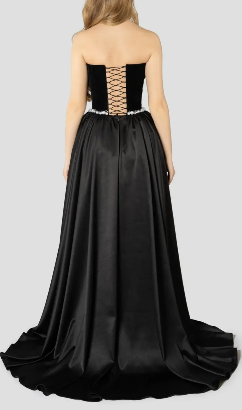 Diva Black Strapless Maxi Dress