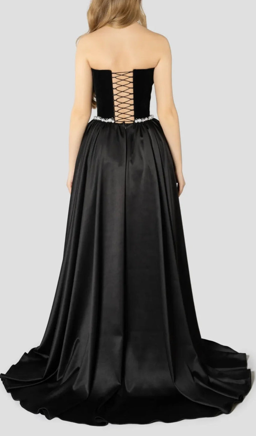 Diva Black Strapless Maxi Dress