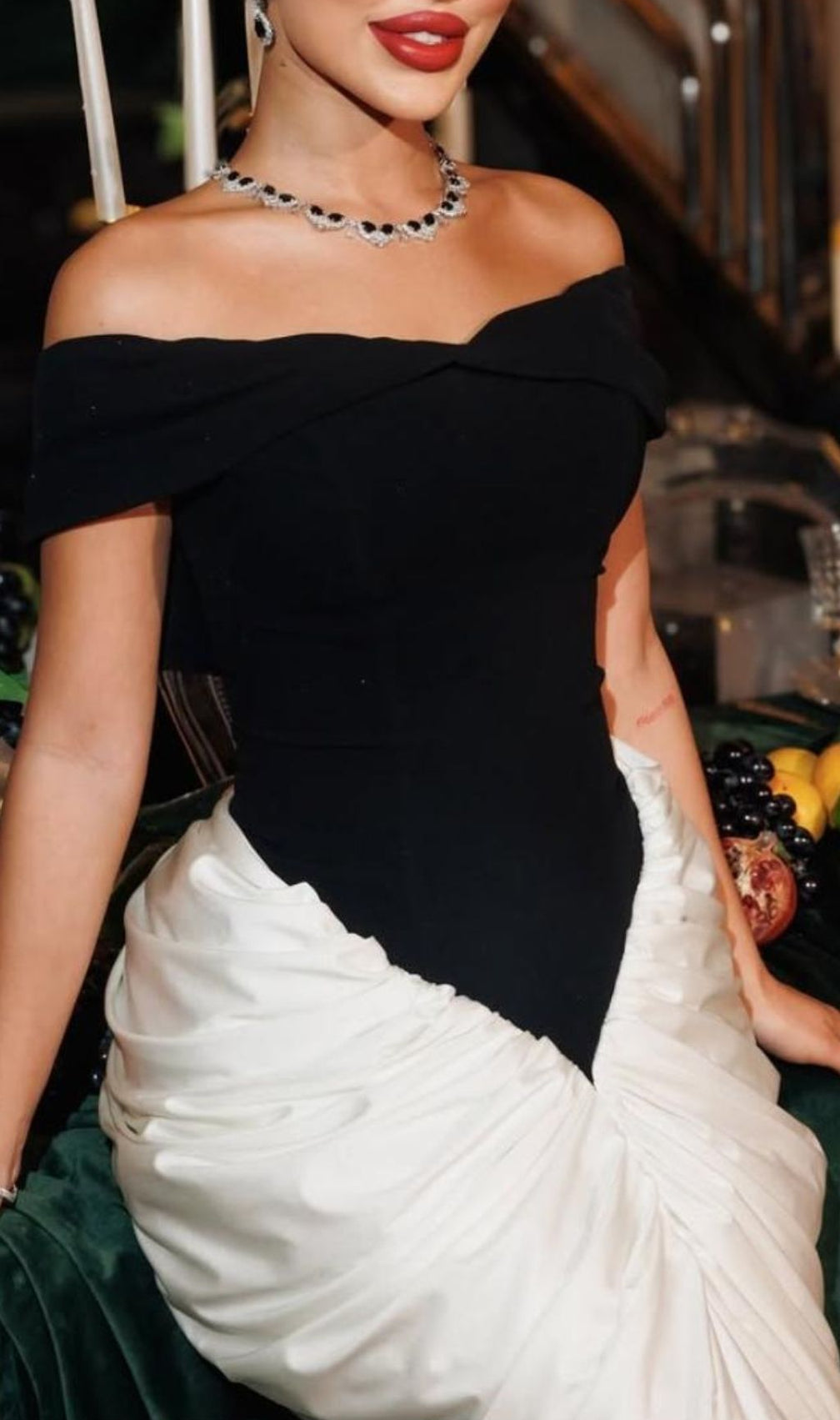 Hetal Off-Shoulder Ruched Maxi Dress