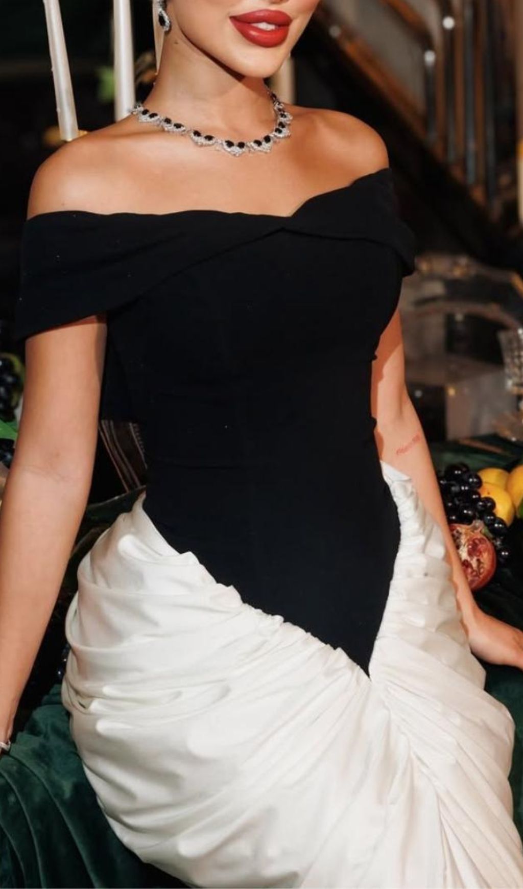 Hetal Off-Shoulder Ruched Maxi Dress