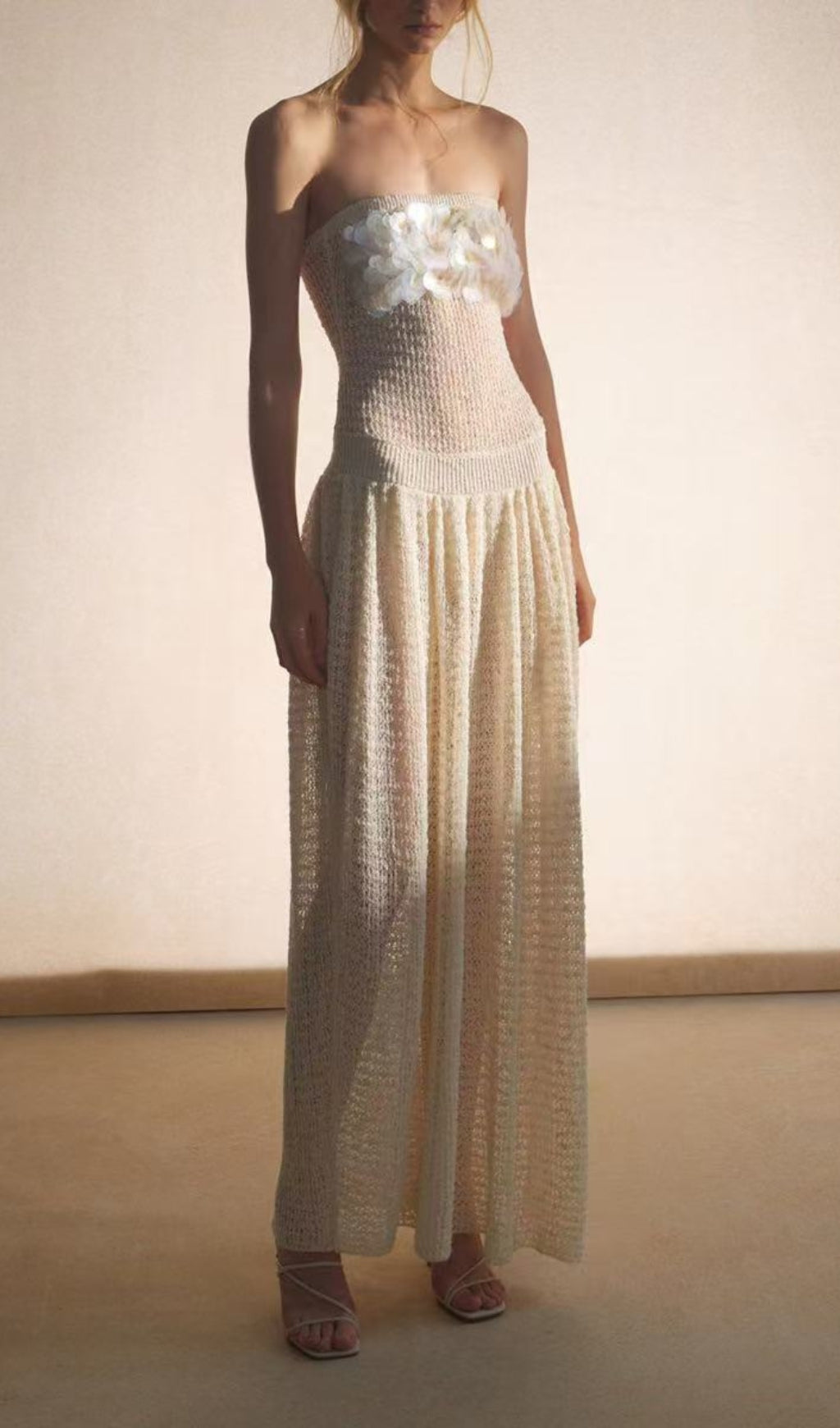 Eero Strapless Knit Sequin Maxi Dress