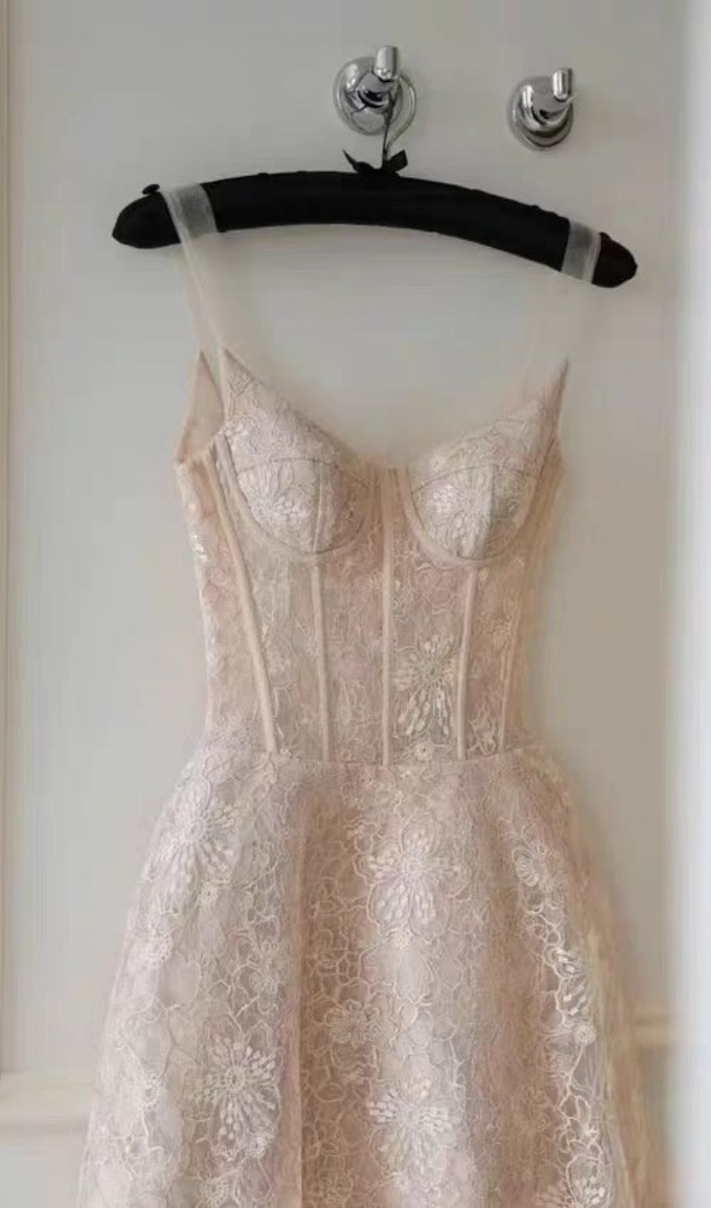 Lachesis Strappy Lace Corset Midi Dress
