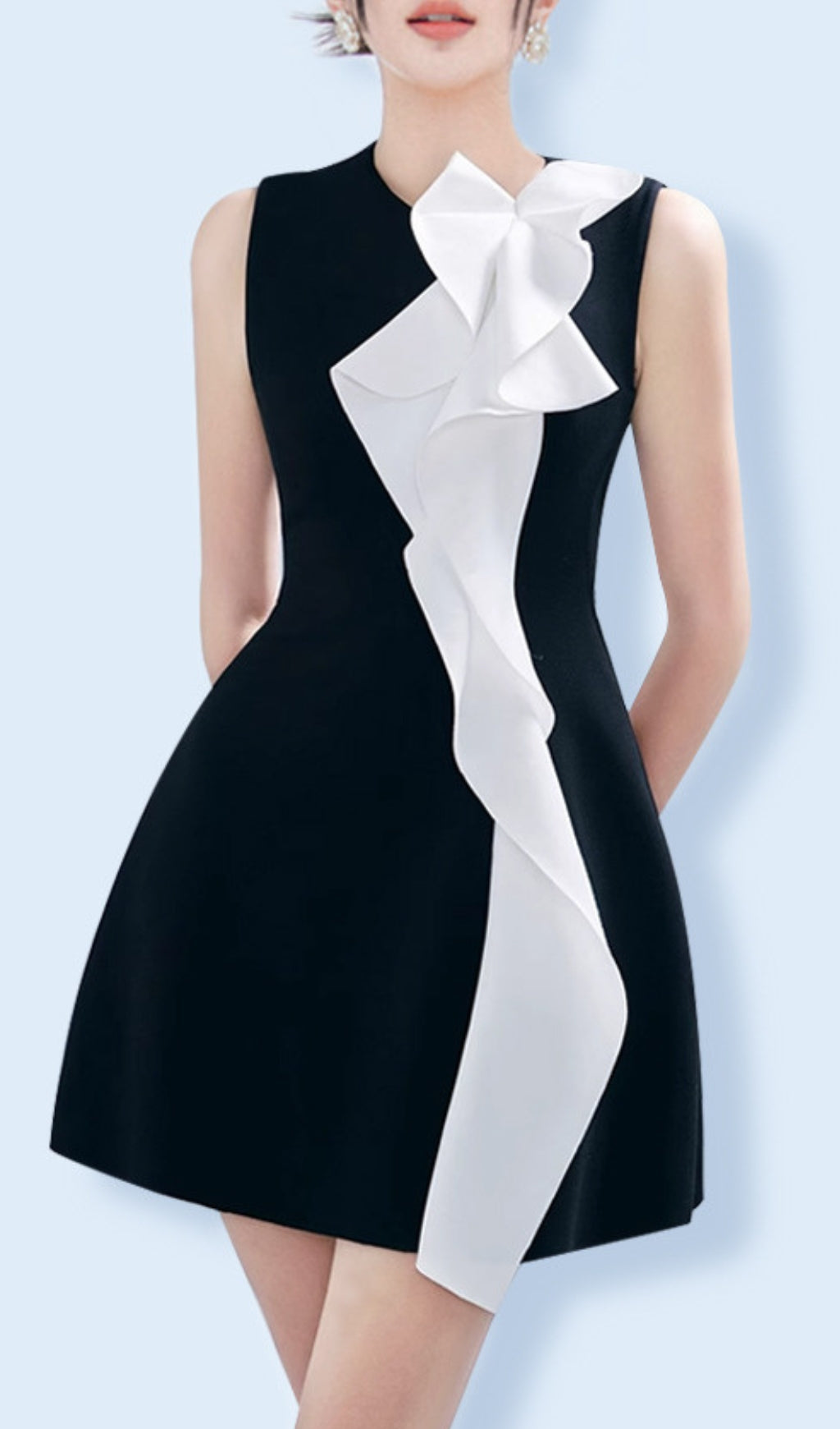 Ayashe White Ruffle Mini Dress