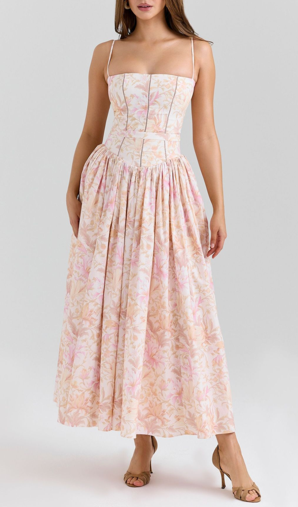 Haruyo Strappy Printed Maxi Dress