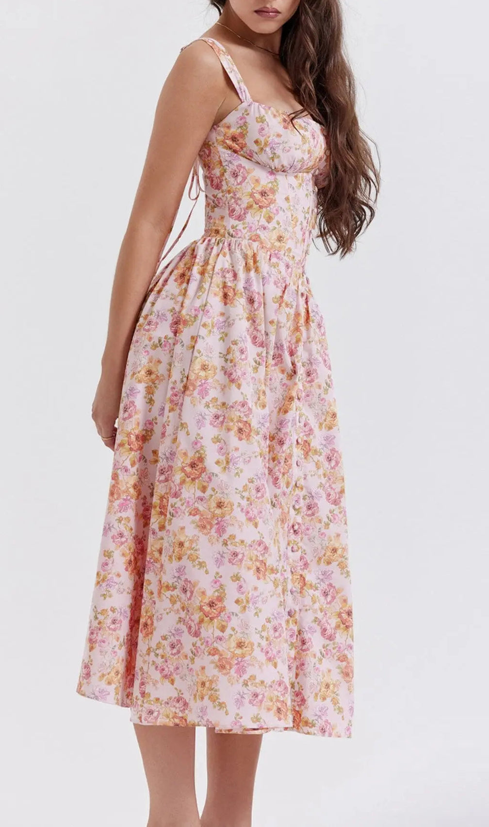 Pink Print Midi Sundress