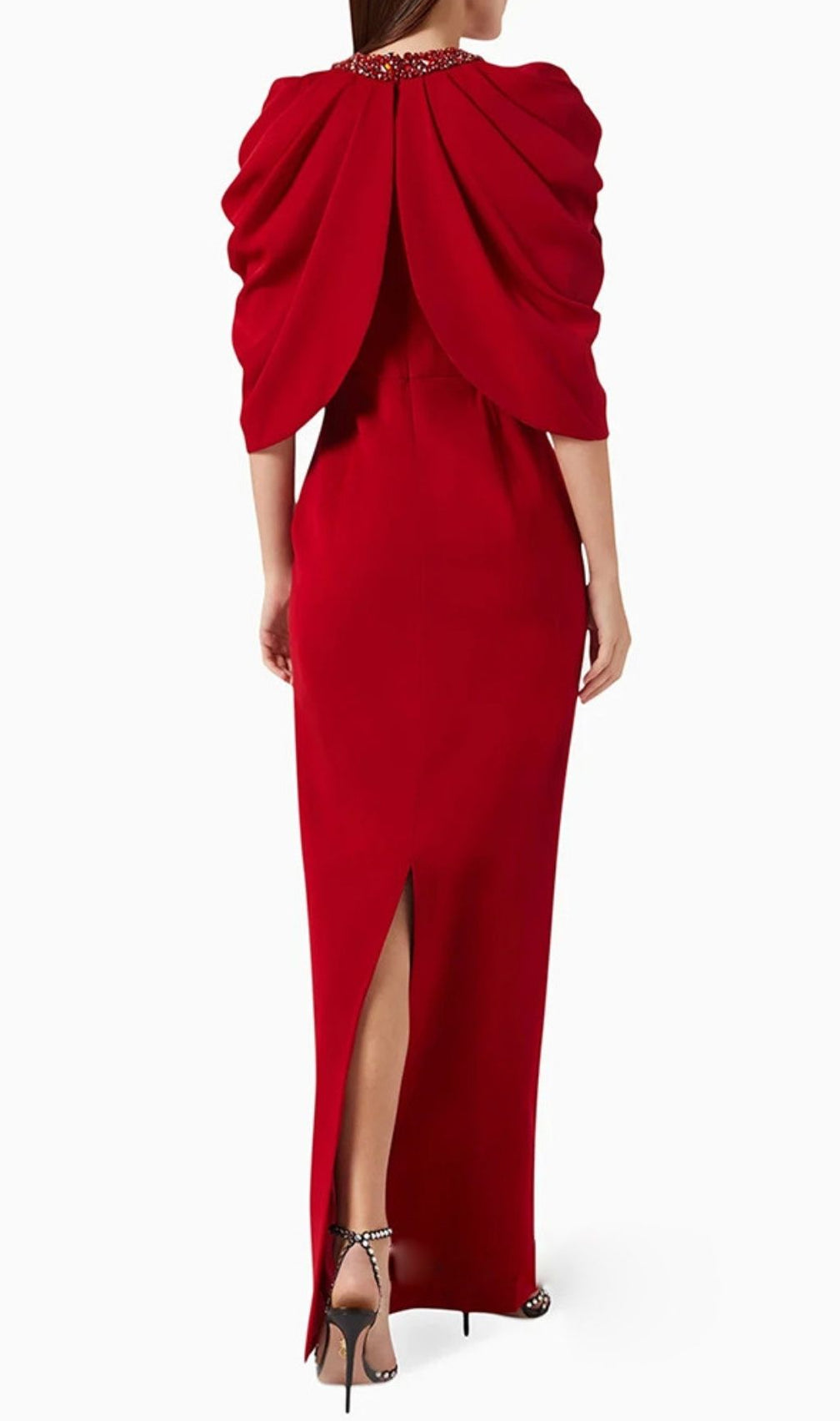 Kyû Red Diamante Maxi Dress