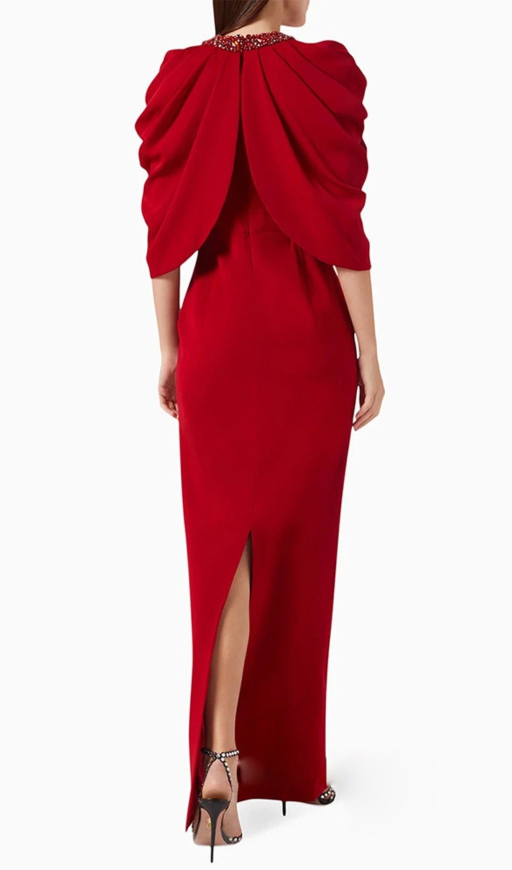 Kyû Red Diamante Maxi Dress