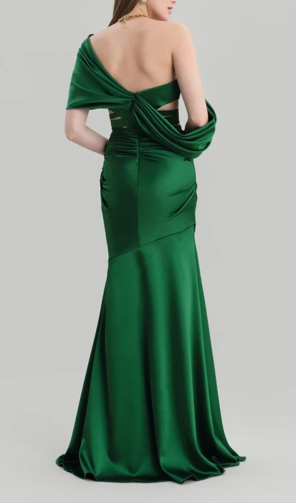 Chesna Green Heart Bandage Maxi Dress