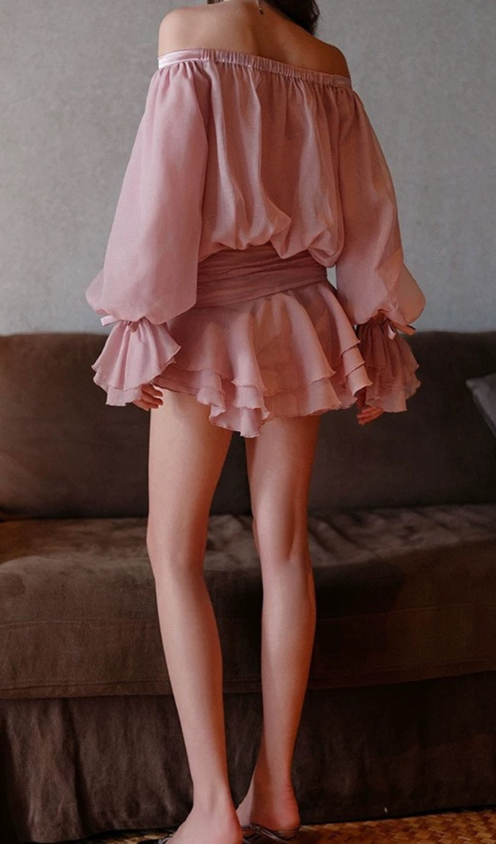 Darragh Off-Shoulder One Piece Skirt Pants